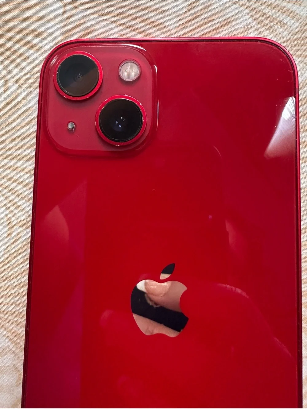 iPhone 13 Blocked by AT&T Red Gloss Smartphone Back Panel 128 gb good condition.